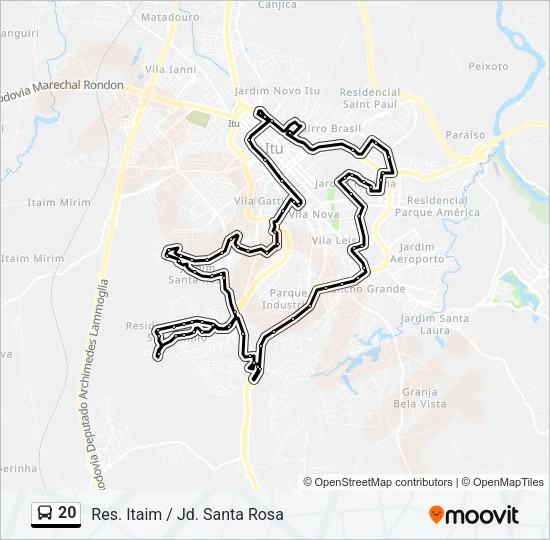 20 Bus Line Map