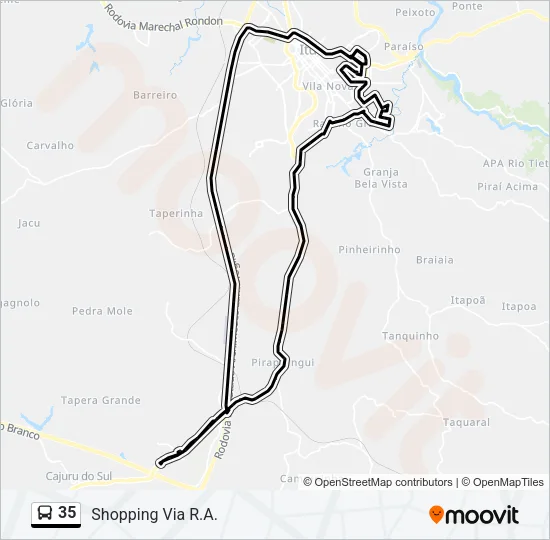 35 Bus Line Map