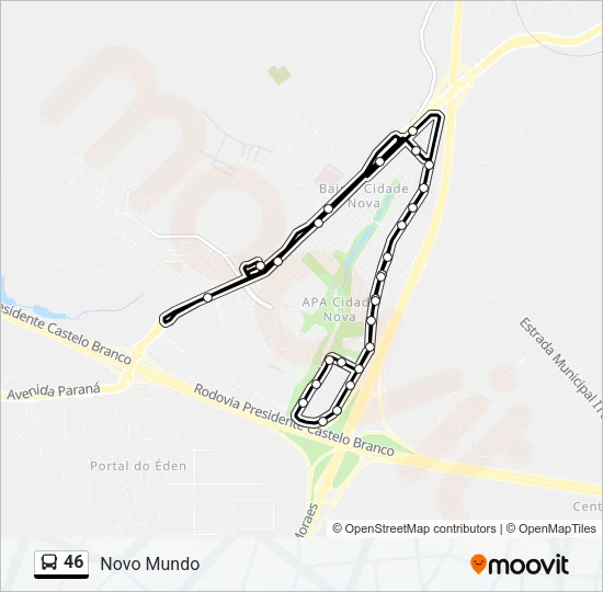 46 Bus Line Map