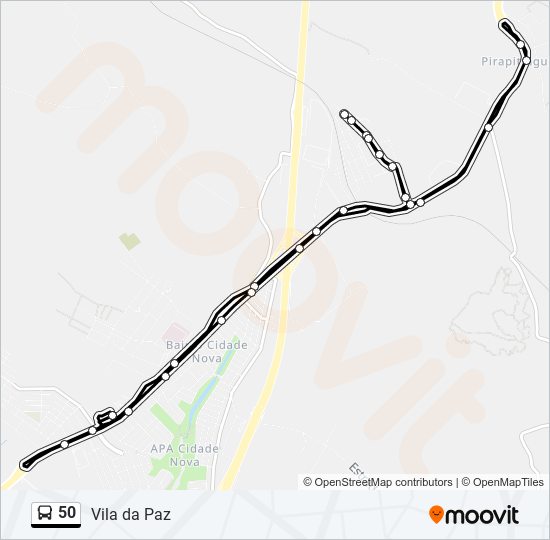 Mapa de 50 de autobús