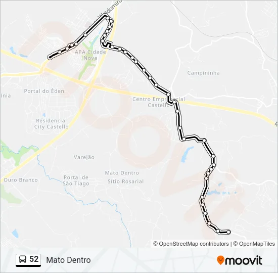 52 Bus Line Map