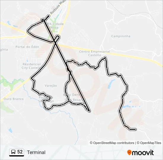 52 Bus Line Map
