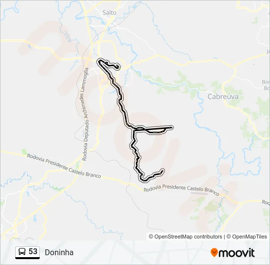 53 Bus Line Map