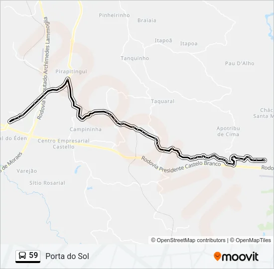 59 Bus Line Map