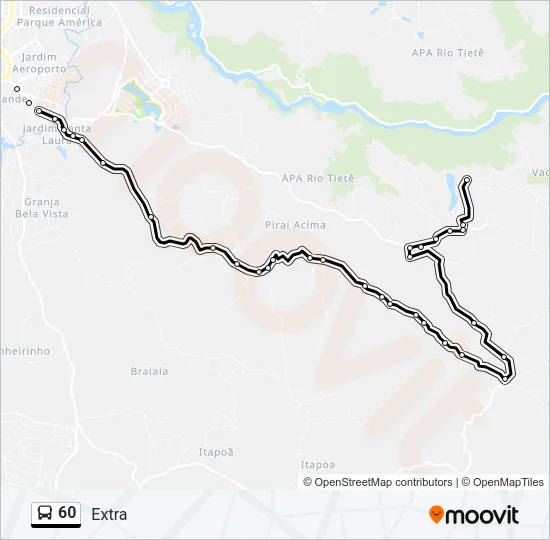 60 Bus Line Map