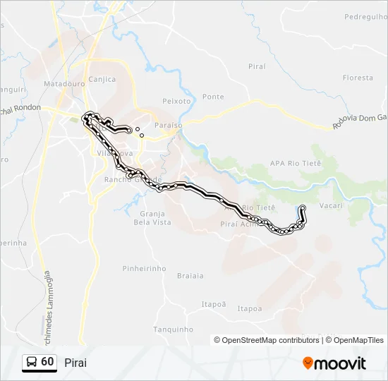 60 Bus Line Map