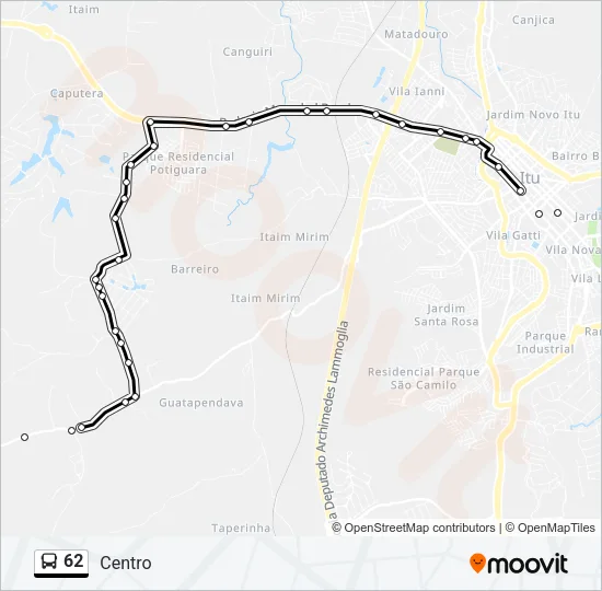 62 Bus Line Map