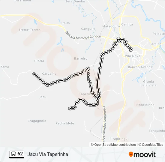 62 Bus Line Map