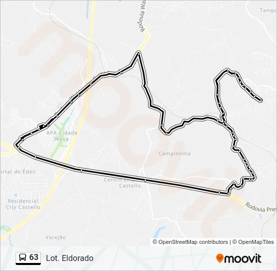 63 Bus Line Map