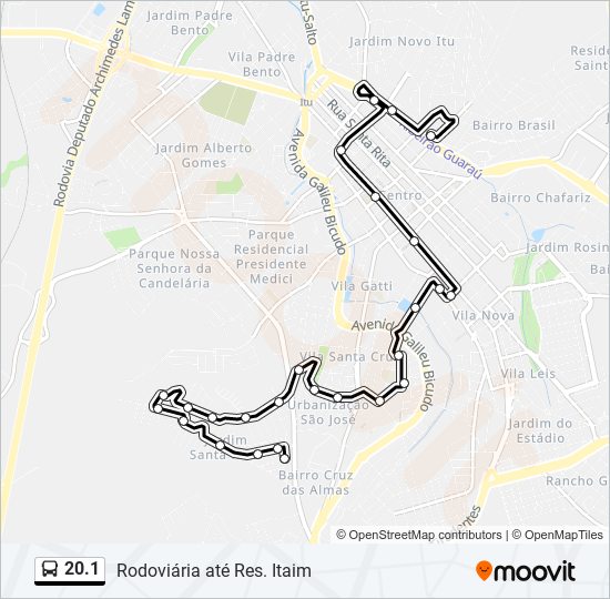 20.1 bus Line Map