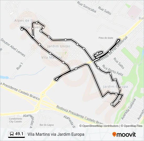 49.1 Bus Line Map