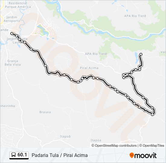 Mapa de 60.1 de autobús