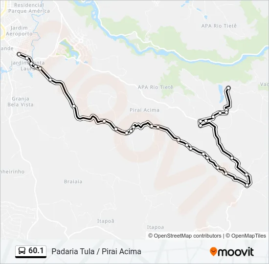 60.1 Bus Line Map