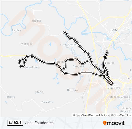 Mapa de 62.1 de autobús