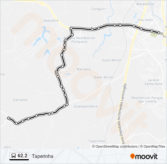 62.2 bus Line Map