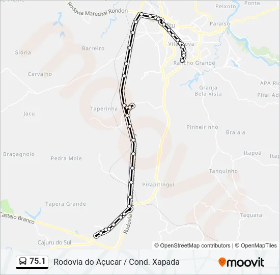 75.1 Bus Line Map