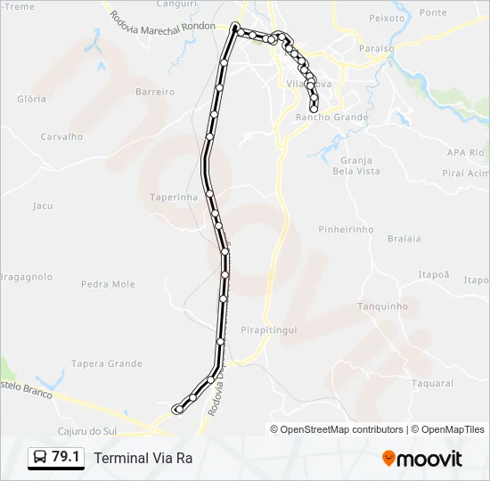 79.1 Bus Line Map
