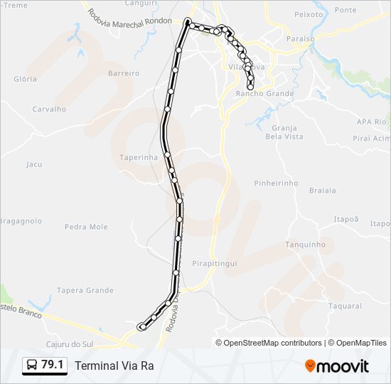79.1 bus Line Map