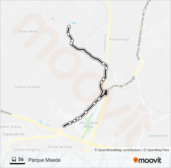 56 Bus Line Map