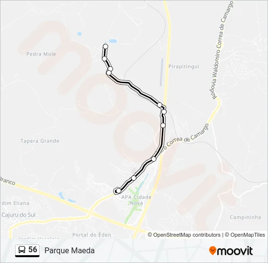 56 Bus Line Map