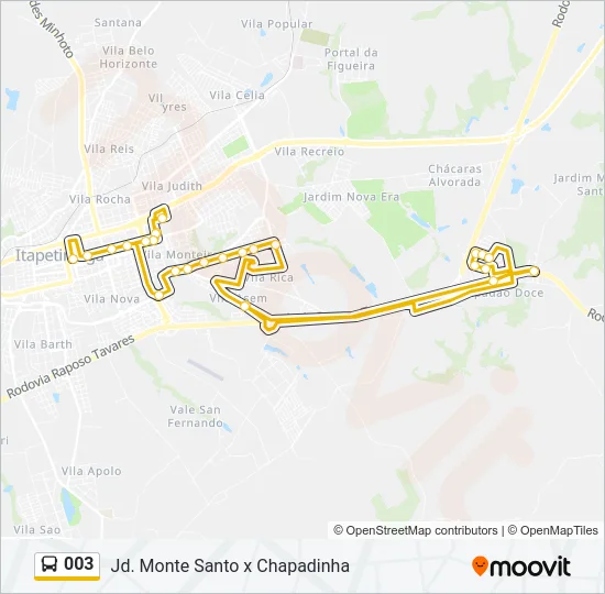 003 Bus Line Map