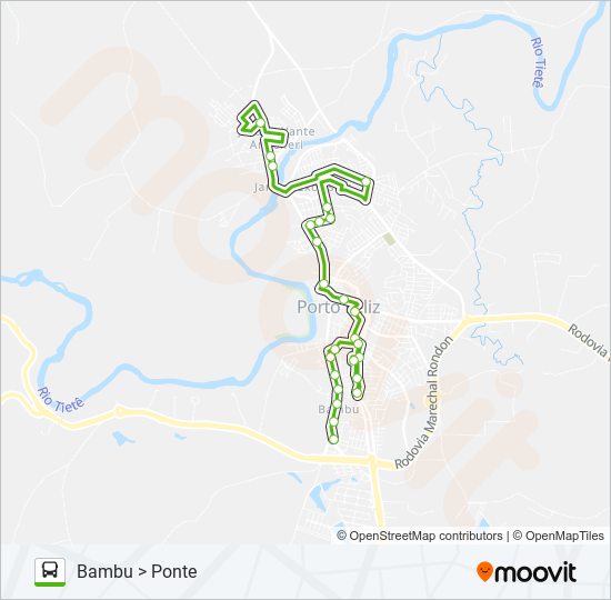 Mapa de 200 BAMBU II de autobús