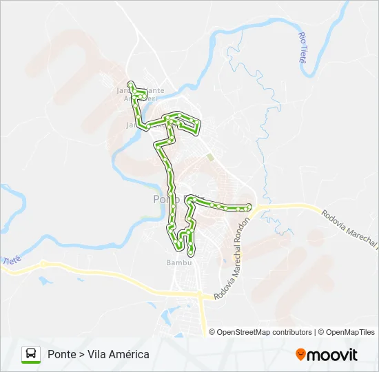 300 PONTE I Bus Line Map