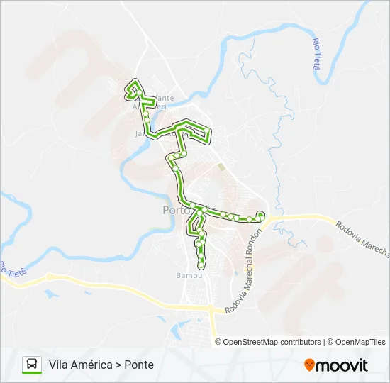 300 PONTE I Bus Line Map