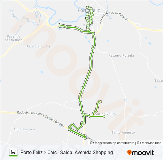 1500-1600 PORTO FELIZ - CAIC bus Line Map