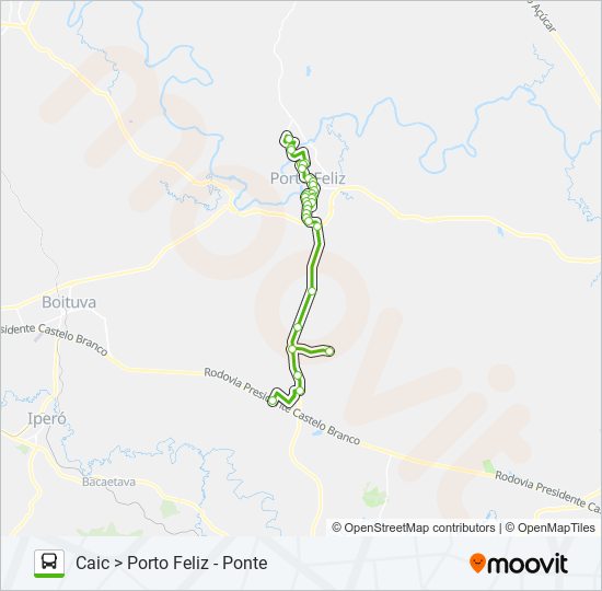 1500-1600 PORTO FELIZ - CAIC bus Line Map