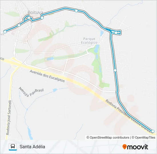 004 SANTA ADÉLIA Bus Line Map