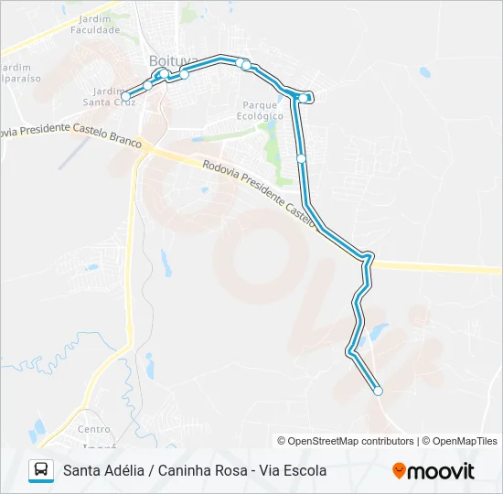 004 SANTA ADÉLIA Bus Line Map