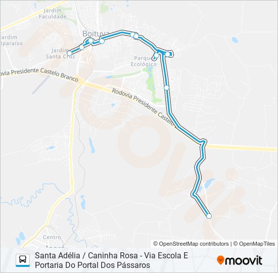 Mapa de 004 SANTA ADÉLIA de autobús