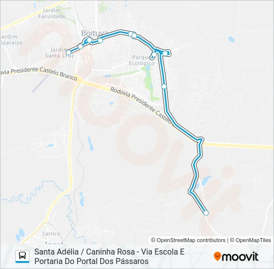 004 SANTA ADÉLIA Bus Line Map