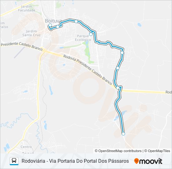 Mapa de 004 SANTA ADÉLIA de autobús