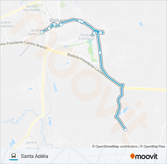 004 SANTA ADÉLIA bus Line Map