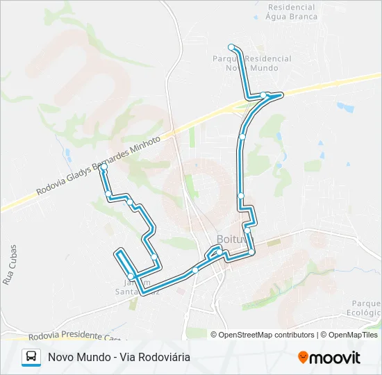 001 JARDIM SÃO PAULO / NOVO MUNDO Bus Line Map