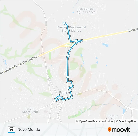 001 JARDIM SÃO PAULO / NOVO MUNDO Bus Line Map