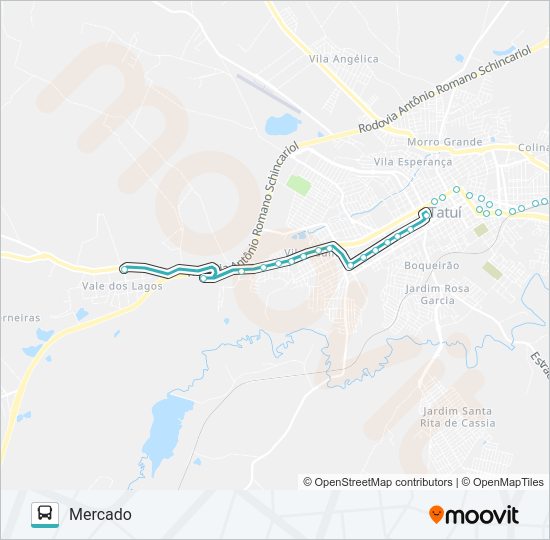 Mapa de L07 SANTISTA / JARDIM LÍRIO / AMERICANA de autobús