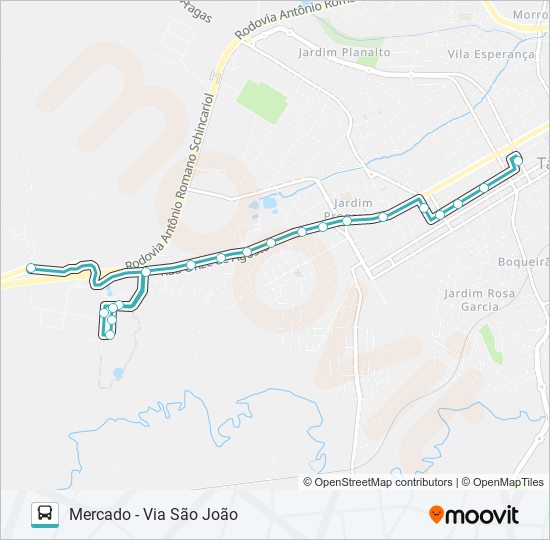 Mapa de L07 SANTISTA / JARDIM LÍRIO / AMERICANA de autobús