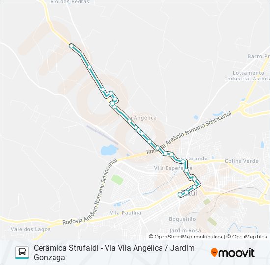 Mapa da linha L35 VILA ANGÉLICA de ônibus