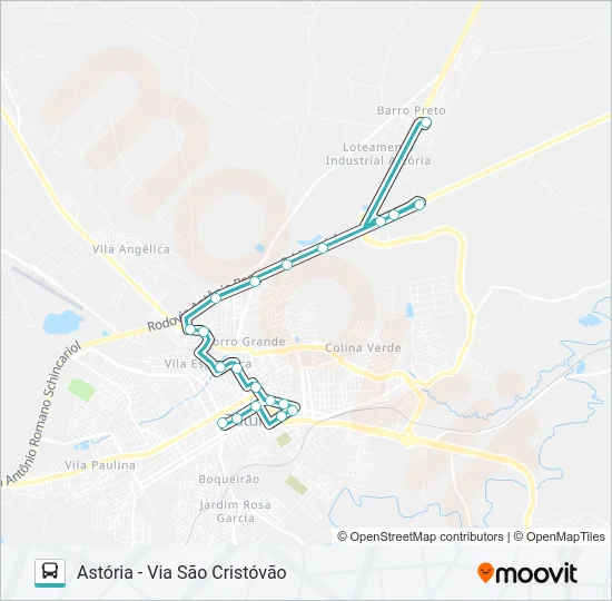 L08 SÃO CRISTÓVÃO / ASTÓRIA Bus Line Map