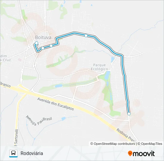 019 TIJUCO PRETO / CORREIAS Bus Line Map