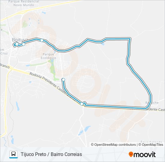 019 TIJUCO PRETO / CORREIAS bus Line Map