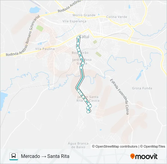 L12 SANTA RITA Bus Line Map