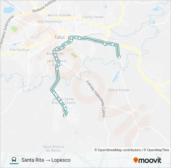 L12 SANTA RITA Bus Line Map