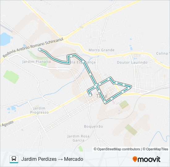 Mapa da linha L09 VILA ESPERANÇA / JARDIM WANDERLEY de ônibus