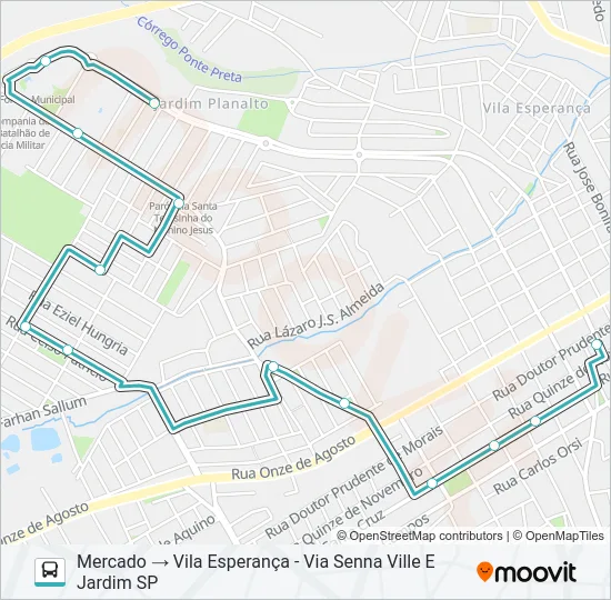 L09 VILA ESPERANÇA / JARDIM WANDERLEY Bus Line Map