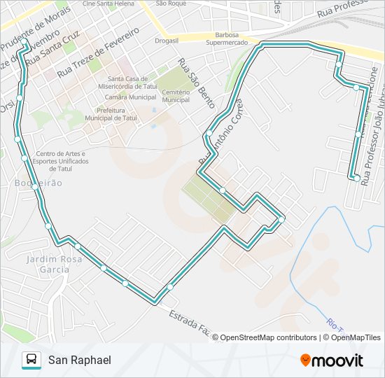 Mapa de L11 SAN RAPHAEL / COLINA VERDE de autobús