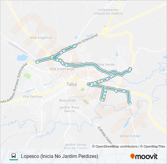 Mapa da linha L06 LOPESCO de ônibus